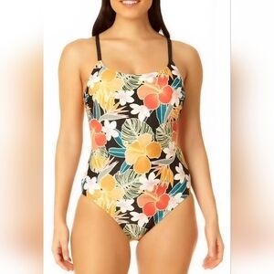 Hurleys One Piece Swimsuit Floral Tropical Print (S)